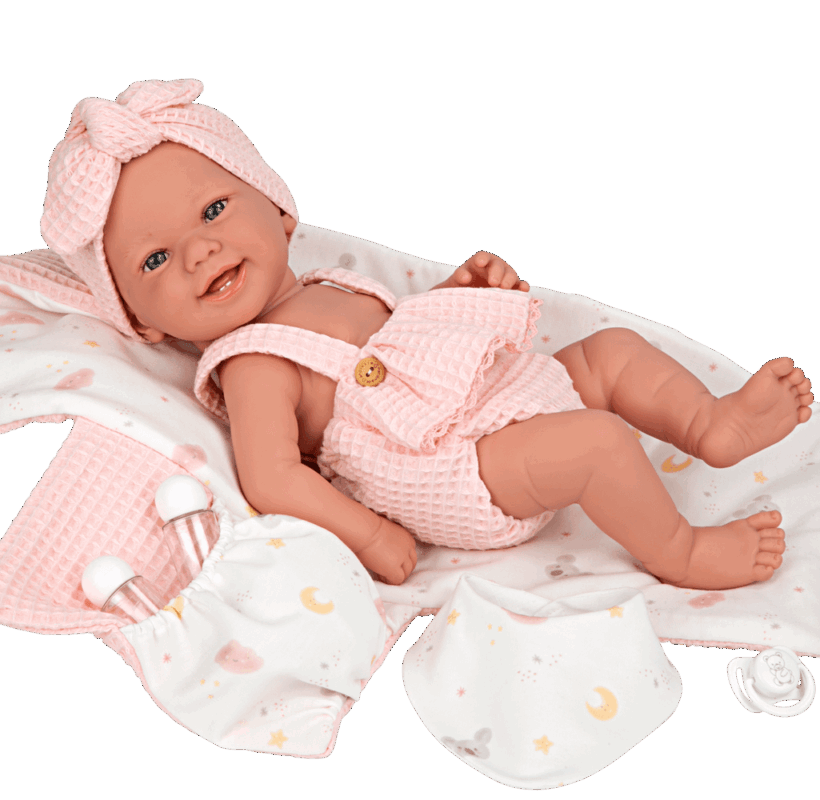 Bebe Elegance Zoe Pink Me Komplet Ndërrimi & Gushore 42cm Arias thumbnail 2