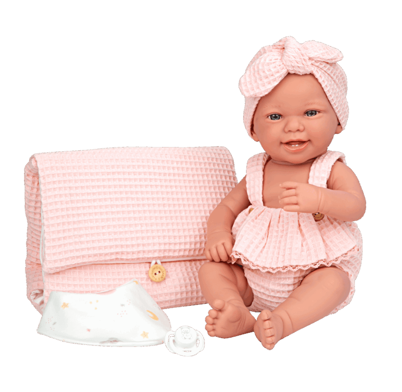 Bebe Elegance Zoe Pink Me Komplet Ndërrimi & Gushore 42cm Arias