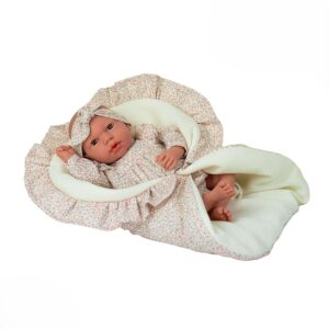 Bebe Elegance Rosa  Që Qan Me Batanije 40cm Arias