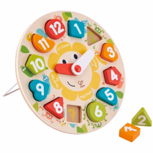 Chunky Clock Puzzle “Hape”