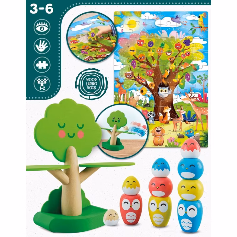 Wood Tree Balancing Montessori Lisciani thumbnail 3