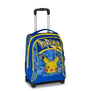 Çantë Shkollle Me Rrota Pikachu Pokemon